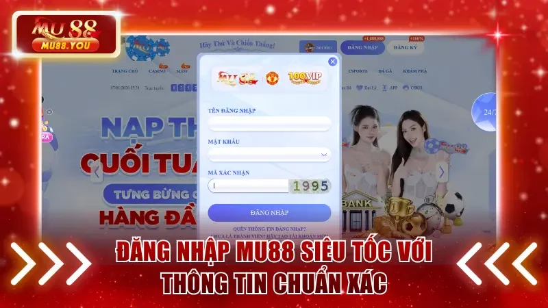 Đăng nhập MU88 siêu tốc với thông tin chuẩn xác