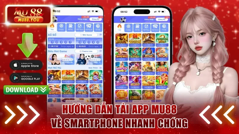 Hướng dẫn tải app MU88 về smartphone nhanh chóng